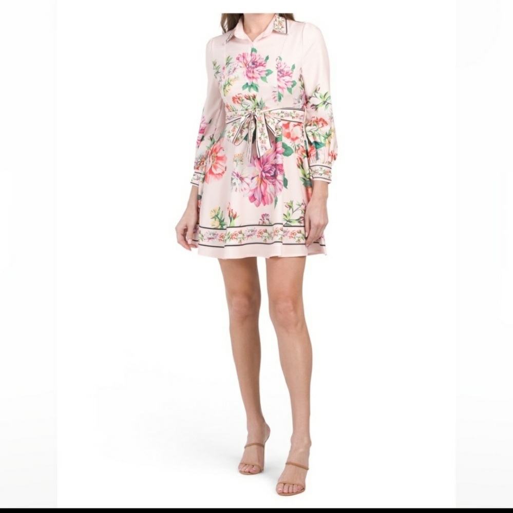 Mini Floral Shirt Dress
